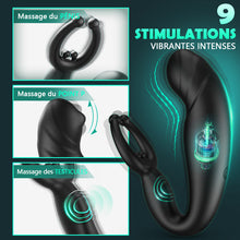 Charger l&#39;image dans la galerie, Vibromasseur anal pour masser la prostate, 3 en 1 multifonction