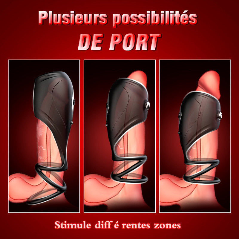 3-en-1 Glans Trainer Masturbateur cup avec anneau pénien