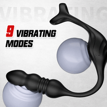 Charger l&#39;image dans la galerie, Mike 9 Thrusting&amp;Vibrating Wearable Prostate Prostate with Cock ring