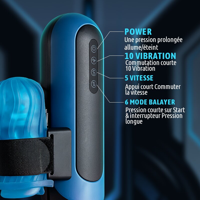 700 coups par minute 6 coups 10 Masturbateur cup vibrant