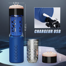 Charger l&#39;image dans la galerie, Bluesea 6 Masturbateur rotatif à poussée bidirectionnelle avec ventouse