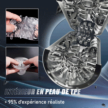 Charger l&#39;image dans la galerie, Bluesea 6 Masturbateur rotatif à poussée bidirectionnelle avec ventouse