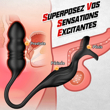 Charger l&#39;image dans la galerie, Mike 9 Masseur Prostatique Wearable à Vibrations et Pulsations avec Anneau Pénienn