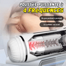 Charger l&#39;image dans la galerie, Masturbateur Cup pour hommes avec 4 modes d&#39;étirement et fonction de chauffage avec housse anti-poussière ajustable