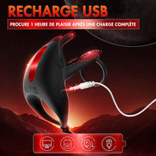 Charger l&#39;image dans la galerie, Anneau vibrant, jouet sexuel pour couples, double anneau de pénis extrême, anneau testiculaire, jouet sexuel, anneau en