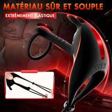 Charger l&#39;image dans la galerie, Anneau vibrant, jouet sexuel pour couples, double anneau de pénis extrême, anneau testiculaire, jouet sexuel, anneau en