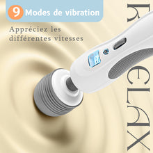 Charger l&#39;image dans la galerie, Baguette magique portable et légère avec 8 vibrations et 9 vitesses Masseur pliable