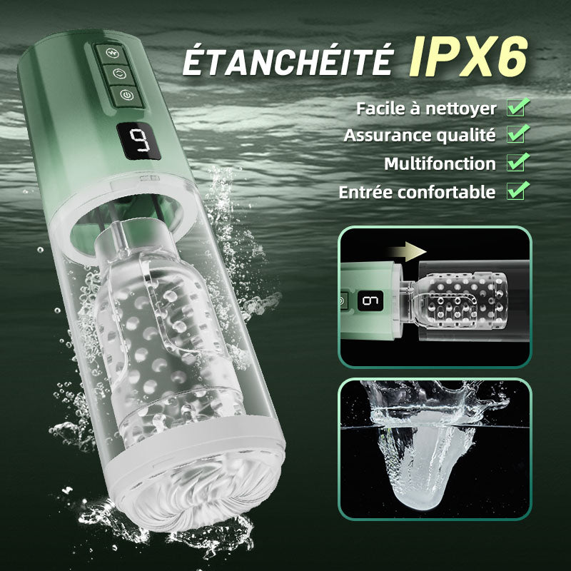 HULK Masturbateur de 8 téléscopique 8 rotation