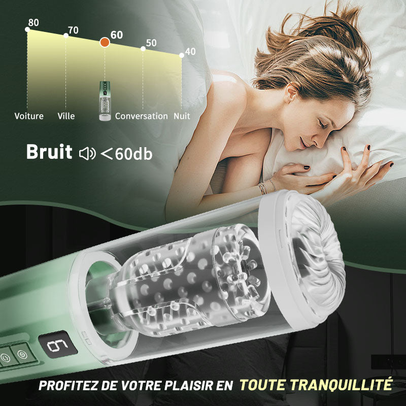 HULK Masturbateur de 8 téléscopique 8 rotation