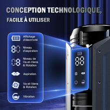 Charger l&#39;image dans la galerie, Masturbateur de fellation automatique 4 en 1 pour hommes, 100% étanche, La langue réaliste tourne à 360° pour lécher et taquiner chaque point sensible du gland.