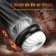 Charger l&#39;image dans la galerie, ROCKET Masturbateur 3 Rotation 5 Vibration+Va-et-Viens chauffant