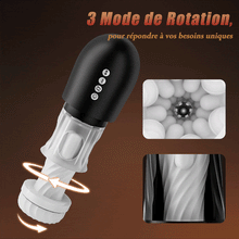 Charger l&#39;image dans la galerie, ROCKET Masturbateur 3 Rotation 5 Vibration+Va-et-Viens chauffant