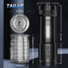 Charger l'image dans la galerie, PIONNIER 3 en 1 Masturbateur Cup 10 vibrations 5 suctions 5 va-et-vient