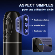 Charger l&#39;image dans la galerie, Coupe de masturbation HERO avec ventouse, 7 fréquences, télescopique + rotative