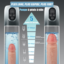 Charger l&#39;image dans la galerie, Pompe à pénis à vide 4 en 1 avec plusieurs modes d&#39;entraînement - 5 modes d&#39;aspiration, 6 modes d&#39;entraînement et 4 niveaux de pression pour plus d&#39;endurance.
