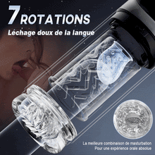Charger l&#39;image dans la galerie, 7 Suceur SPA double température Agrandisseur d&#39;os 7 Massage rotatif à 360° Masturbateur