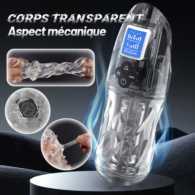 Rogen - Transparence totale Vibration & Succion de Sensation fellation & voix Masturbateur