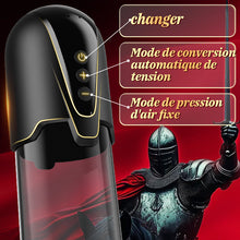 Charger l&#39;image dans la galerie, Red Fury Armour – Pompe à pénis à 9 niveaux d&#39;aspiration avec orifice rouge et tunnel texturé
