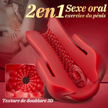 Charger l&#39;image dans la galerie, Red Fury Armour – Pompe à pénis à 9 niveaux d&#39;aspiration avec orifice rouge et tunnel texturé