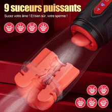 Charger l&#39;image dans la galerie, Kiss Mark - Masturbateur masculin avec écouteurs, 9 vibrations, 9 succions, 9 rotations