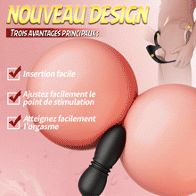 Charger l&#39;image dans la galerie, Masseur prostatique avec 9 niveaux de choc et de vibration, stimulateur testiculaire et an