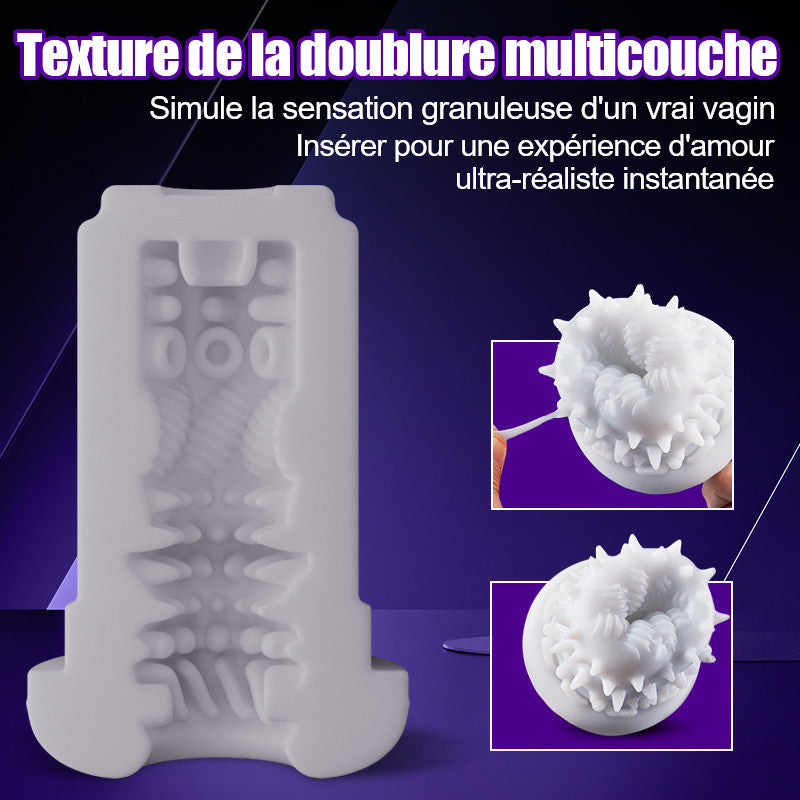 Lightspeed-7 types d'extension et 7 types de rotation Support à ventouse Masturbateur 4 en 1 pour homme