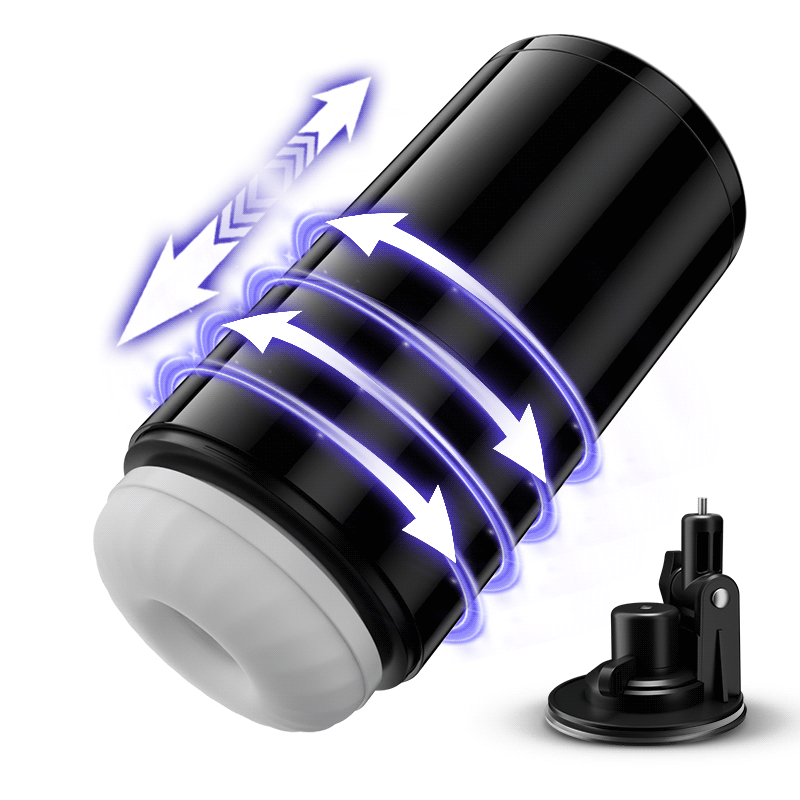 Lightspeed-7 types d'extension et 7 types de rotation Support à ventouse Masturbateur 4 en 1 pour homme