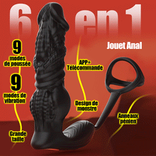 Charger l&#39;image dans la galerie, Masseur de prostate 6 en 1 à poussée rapide avec télécommande et application