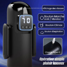 Charger l'image dans la galerie, Phantom - 7 Aspirations 7 Vibrations Poignées Doubles Texture de Canal à Grands Granules M