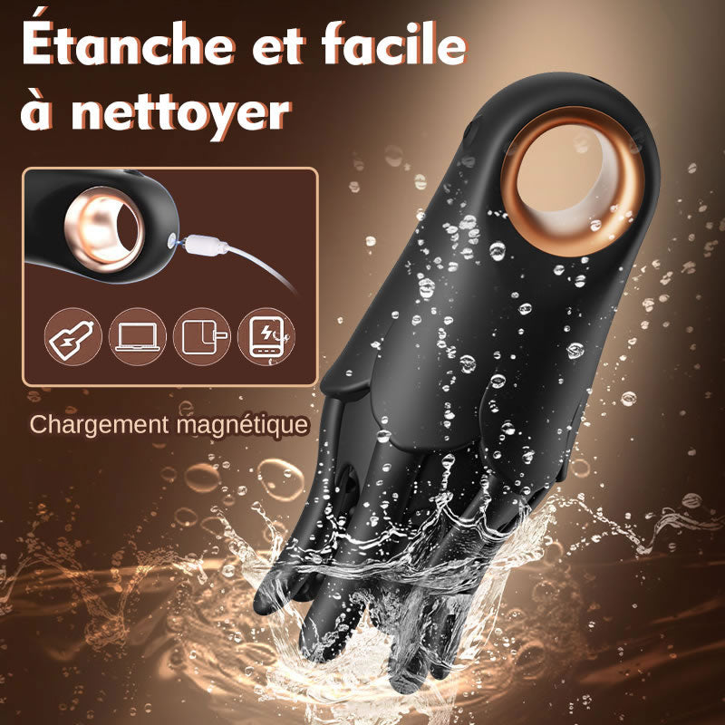 EnduroOcto – Vibromasseur pénien avec 7 modes de vibration, masturbateur et appareil d’entraînement pour hommes