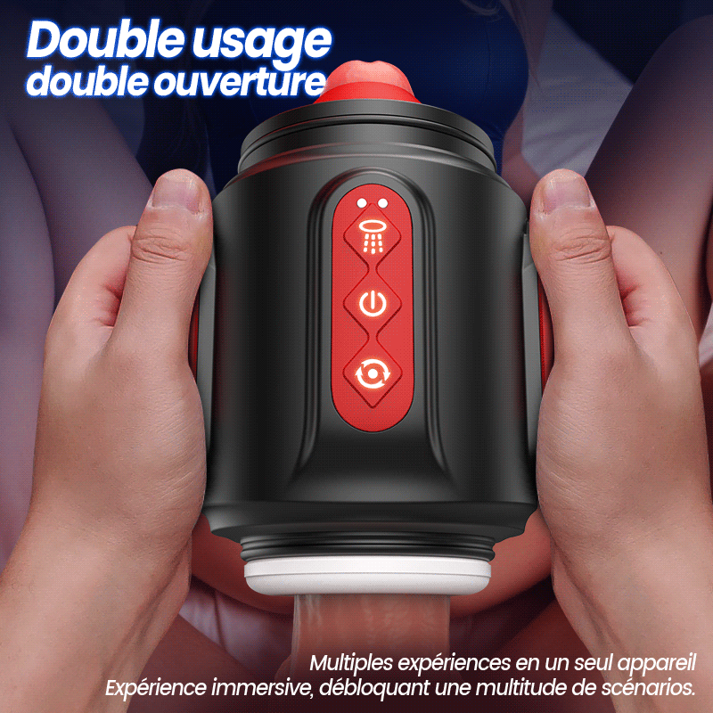 Storm Vortex – Pulvérisation d’eau à 5 fréquences + Vibration à 10 fréquences + Rotation à 5 fréquences, Double stimulat