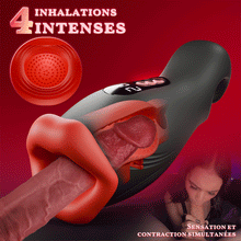 Charger l'image dans la galerie, Envoûtement - 9 Vibrations 4 Aspirations Suction par Clampsement Simulateur Oral pour Hommes