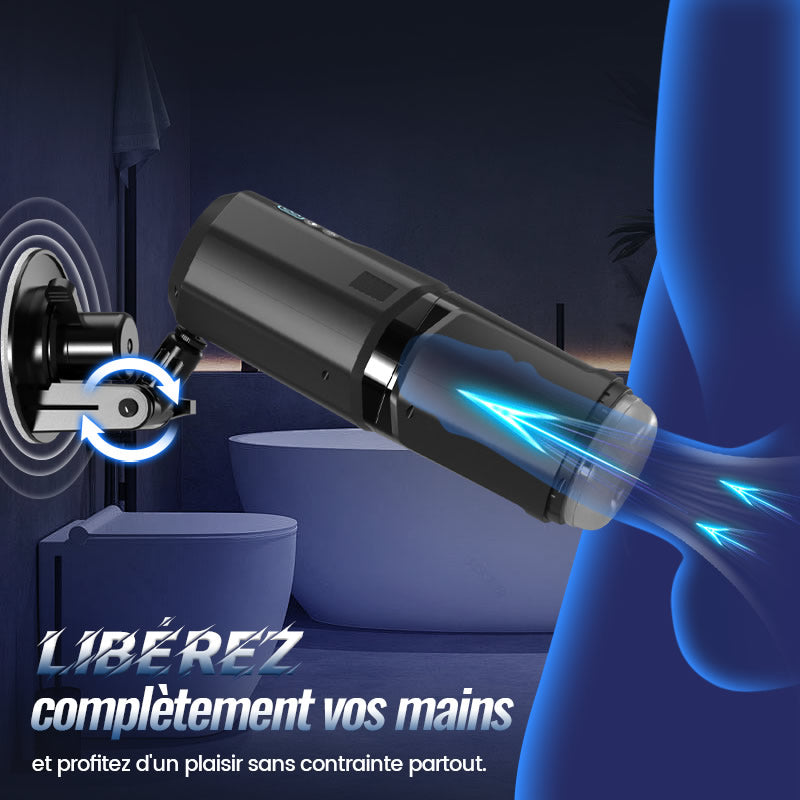 GripMax – Masturbateur mains libres pour hommes avec support à ventouse