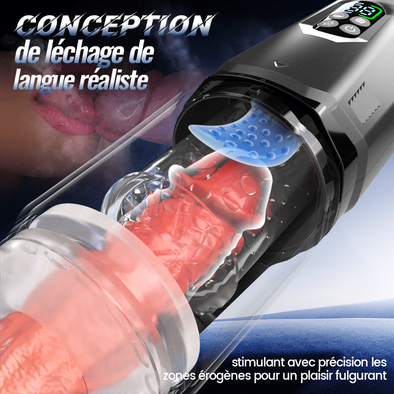 GripMax – Masturbateur mains libres pour hommes avec support à ventouse