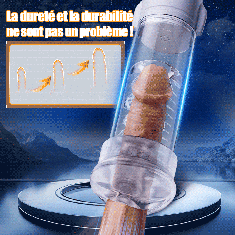 Launcher – Appareil de vibration et de suction avec tube interne transparent pour l’agrandissement et la revitalisation
