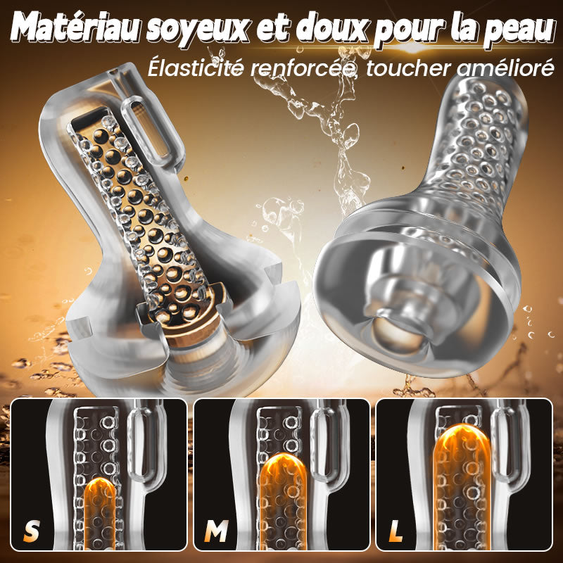 Gasvortex - Modes de succion et de vibration à 7 fréquences, coque rotative et torsadable, masturbateur masculin