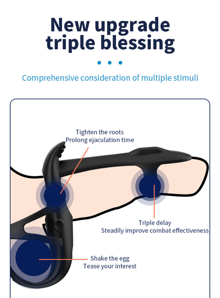 12 Vibration Masseur de Pénis Pour Couple Cockring