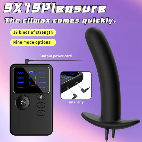 Electro Shock Anal Vibrator Butt Plug Prostate Massage with 9 Modes & 19 Intensities