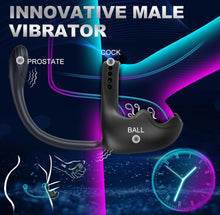 Charger l'image dans la galerie, Anneau pénien rumly à 360 ° avec stimulateur de balle et masseur de prostate