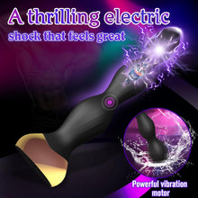 Charger l'image dans la galerie, Electric Shock Anal Beads Butt Plug Vibrator Prostate Massager with 10 Vibrating Modes
