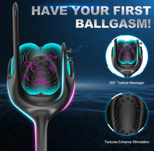 Charger l'image dans la galerie, Anneau pénien rumly à 360 ° avec stimulateur de balle et masseur de prostate