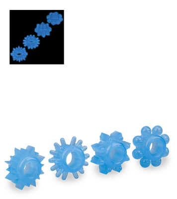 4 anneaux cockring phosphorescents Lumino