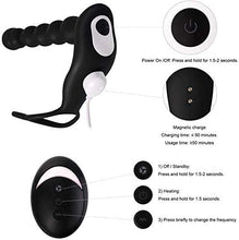 Charger l&#39;image dans la galerie, Anale Stimulateur Masseur de électrique Prostâte Vibro Ànal Plug Vîbrant Sans Fil pour Homme Sëx toyspour pour Femme 10 Mode Télescopiques 10 Modes de Vibration 100% Étanche Silencieux va et vién