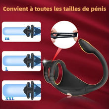Charger l&#39;image dans la galerie, Sex Toys Plug Anal 3 EN 1 Anals Vibromasseurs Masseurs Télécommande à Anneau de Prostate Vibrant, gode Vibrateur Vîbrant 9 modes Plug Sex Toy, Cockringe Homme Sextoy Vibromasseur vibrant Pour Couple
