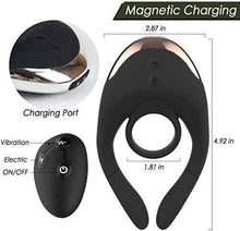 Charger l&#39;image dans la galerie, Anneau Vibrant Pénis avec Modes de Vibration,Penisse Silicone Sex Toyspour pour Couple Jouet Sexuelle Adulte Cockrîng Homme Anneau Pénis Pénien Sextoye Anneaux debutante