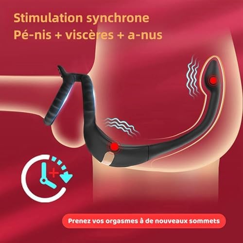 Sex Toys Plug Anal 3 EN 1 Anals Vibromasseurs Masseurs Télécommande à Anneau de Prostate Vibrant, gode Vibrateur Vîbrant 9 modes Plug Sex Toy, Cockringe Homme Sextoy Vibromasseur vibrant Pour Couple