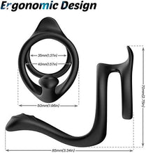 Charger l&#39;image dans la galerie, Double Penetration Pour Couple anale Anneau Pénis Homme,Anneau Homme Silicone Anneau pennis Homme réglable Doux sextoyse pour Hommes