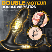 Charger l&#39;image dans la galerie, Masseur de prostate 9 Vibration &amp; 9 va-et-vient de billes &amp; 9 tapotements avec cockring