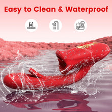 Charger l&#39;image dans la galerie, Vibromasseur G spot avec fonction baiser et langue vibrante