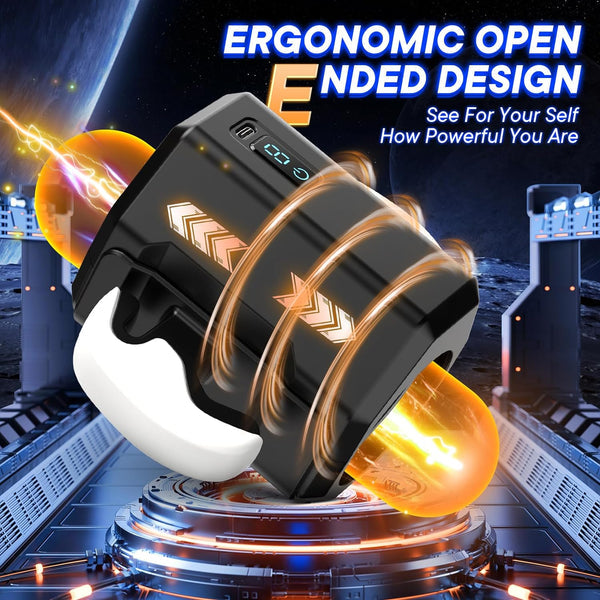 Masturbateur automatique mains libres à affichage LED avec 7 modes de rotation et de poussée